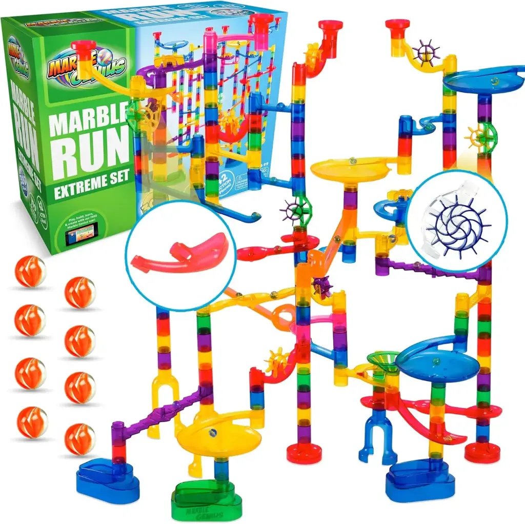 Marble Genius Marble Run - 300 Complete Pieces Maze Track Toys for Adults, Teens, Toddlers & Kids Aged 4-8 Years Old
